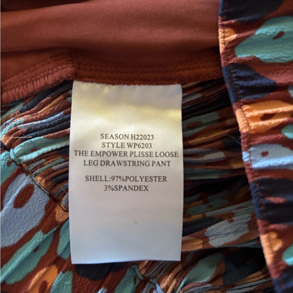 NWT Wildfang The Empower Plisse Wide leg pleated drawstring pant - Picture 6 of 6